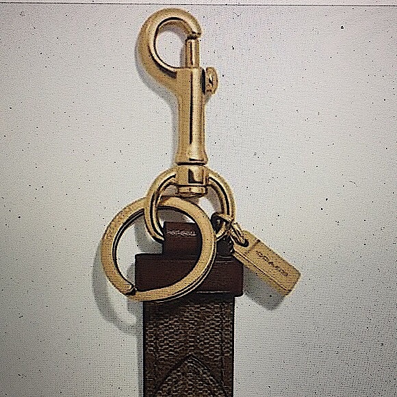 (UNISEX) COACH - TRIGGER SNAP BAG CHARM/KEYCHAIN IN CANVAS - Picture 7 of 13